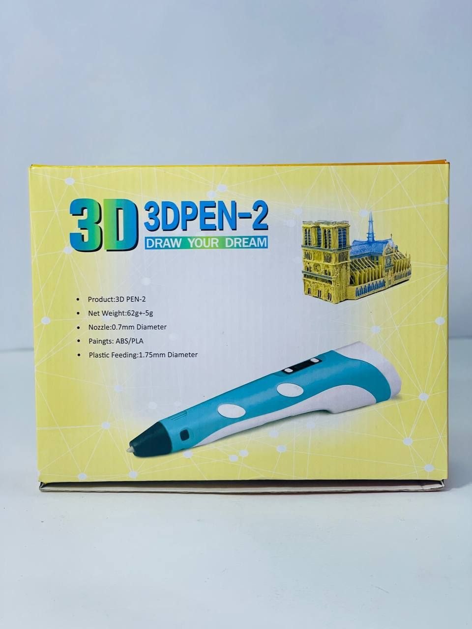قلم الرسم ثلاثي الأبعاد 3D Pen-2 مع شاشة ديجيتال وخيوط ملونة